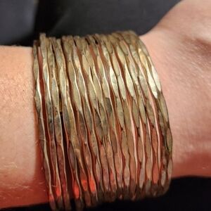 Elegant Gold & Silver Cuff Bracelet